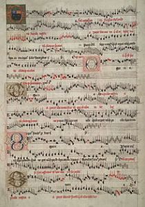 A page from the Eton Choirbook